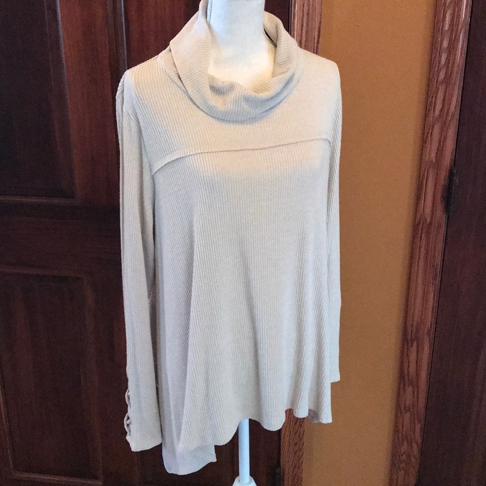 soft flowy cowl neck!